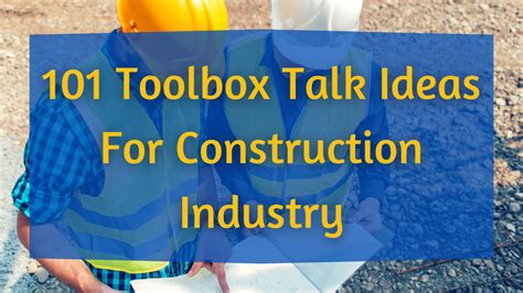 toolbox talks for construction workers